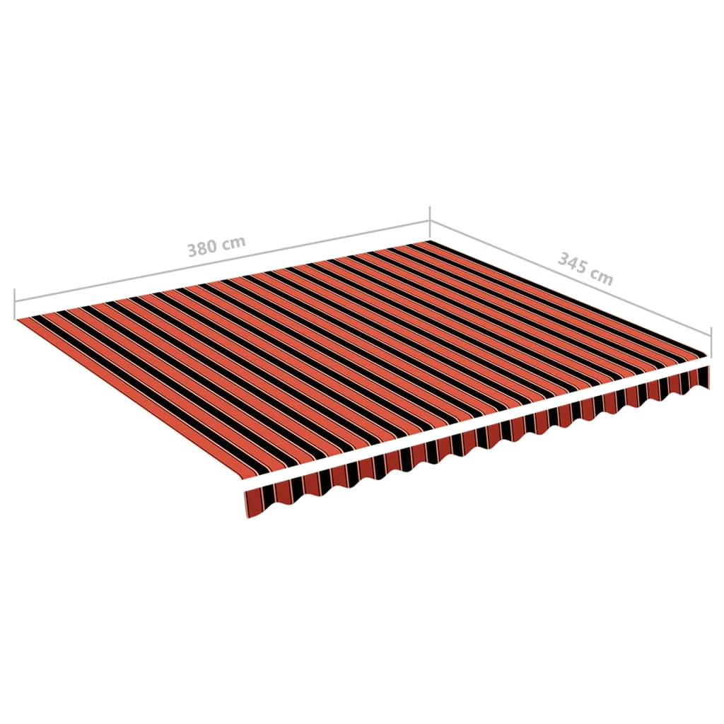 Vervangingsdoek voor luifel 4x3,5 m polyester oranje en bruin is nu te koop bij PeponiXL, paradijselijk wonen!