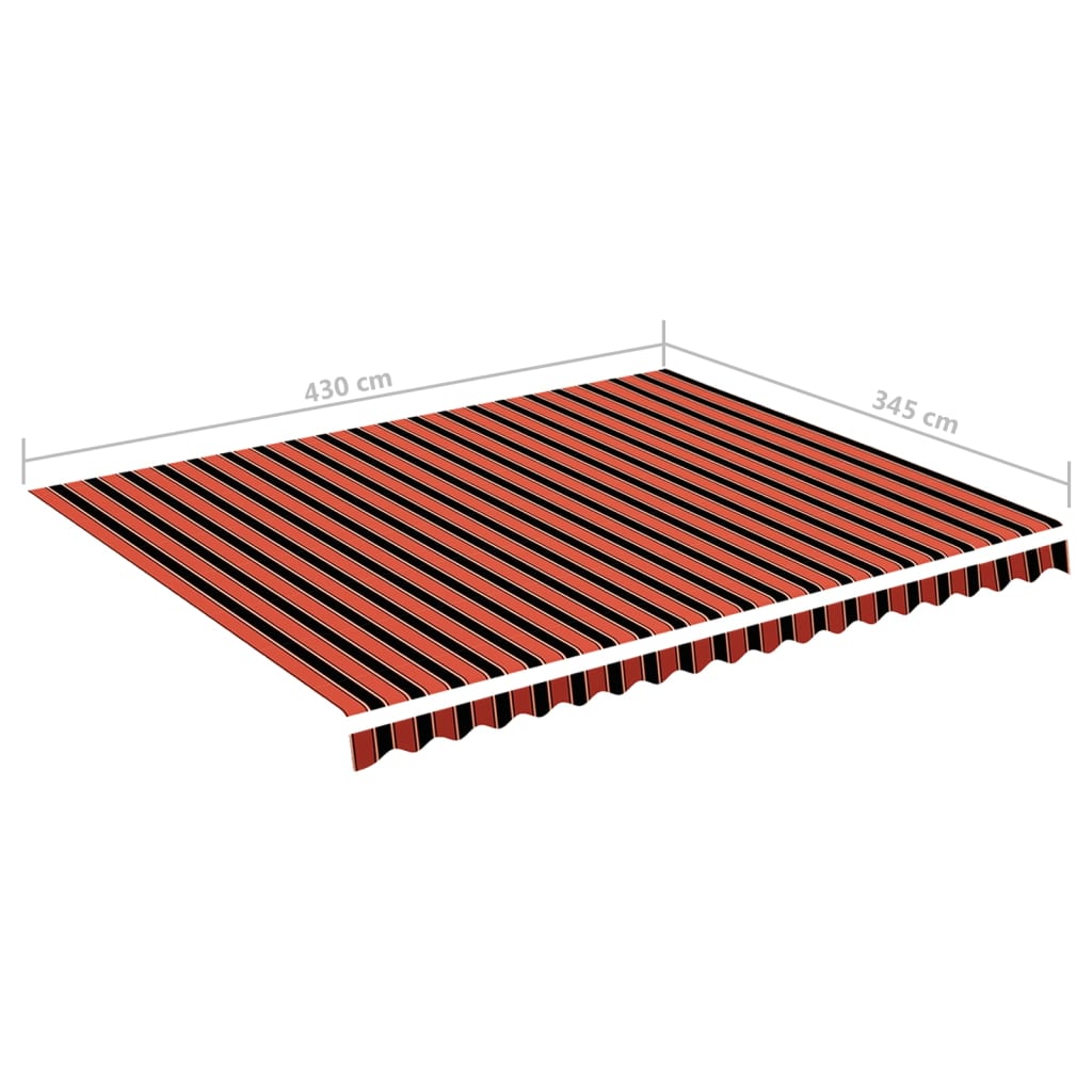 Vervangingsdoek voor luifel 4,5x3,5 m oranje en bruin is nu te koop bij PeponiXL, paradijselijk wonen!