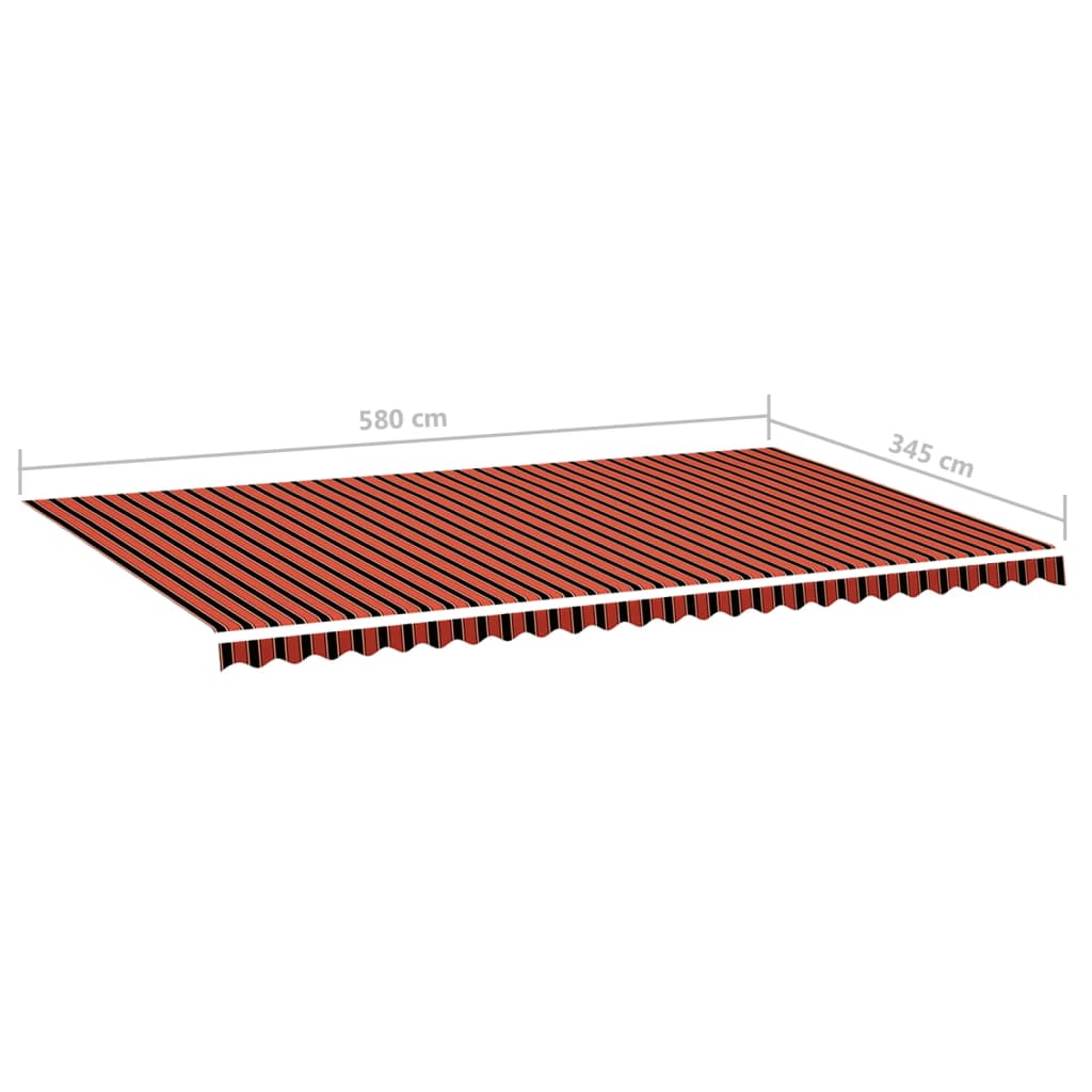 Vervangingsdoek voor luifel 6x3,5 m oranje en bruin is nu te koop bij PeponiXL, paradijselijk wonen!