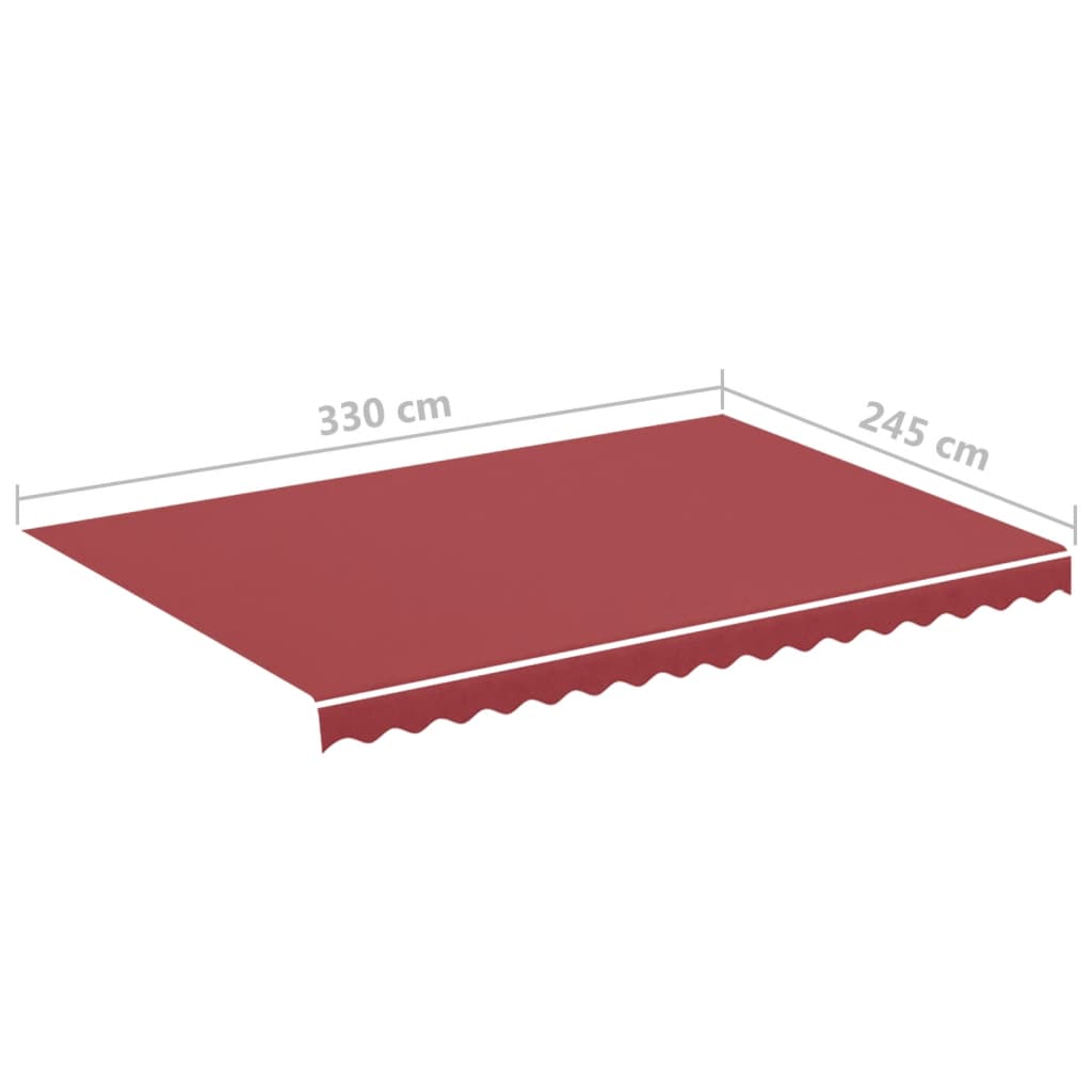Vervangingsdoek voor luifel 3,5x2,5 m bordeauxrood is nu te koop bij PeponiXL, paradijselijk wonen!