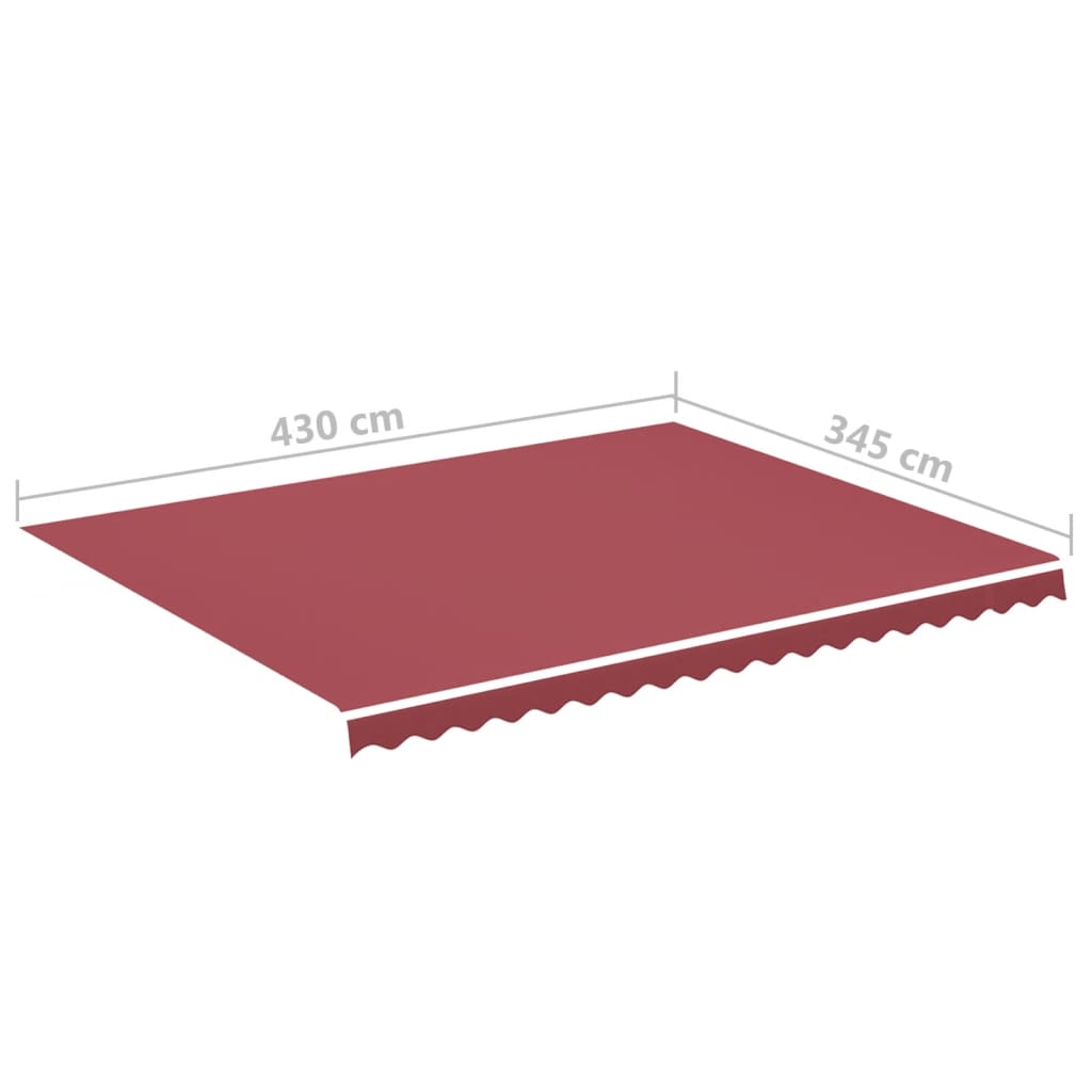 Vervangingsdoek voor luifel 4,5x3,5 m polyester bordeauxrood is nu te koop bij PeponiXL, paradijselijk wonen!