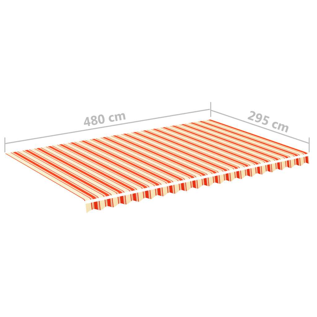 Vervangingsdoek voor luifel 5x3 m geel en oranje is nu te koop bij PeponiXL, paradijselijk wonen!