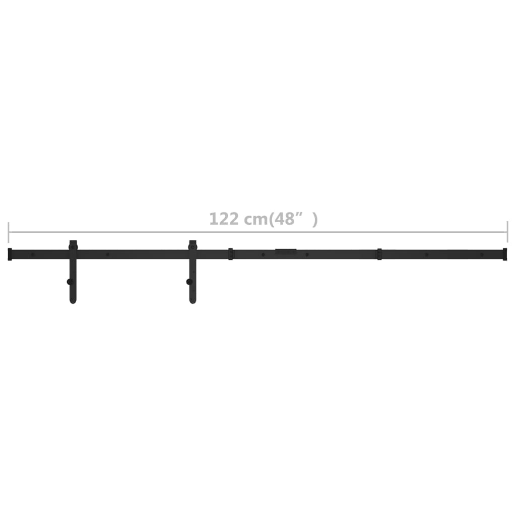 Ophangset voor minischuifdeur 122 cm koolstofstaal is nu te koop bij PeponiXL, paradijselijk wonen!