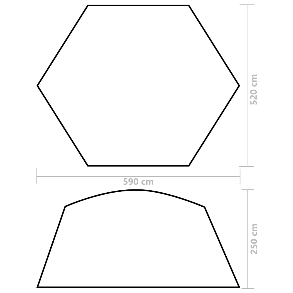 Zwembadtent 590x520x250 cm stof groen is nu te koop bij PeponiXL, paradijselijk wonen!