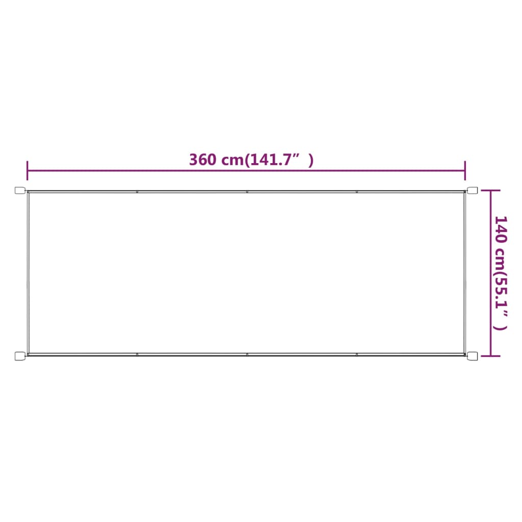 Luifel verticaal 140x360 cm oxford stof terracottakleurig is nu te koop bij PeponiXL, paradijselijk wonen!