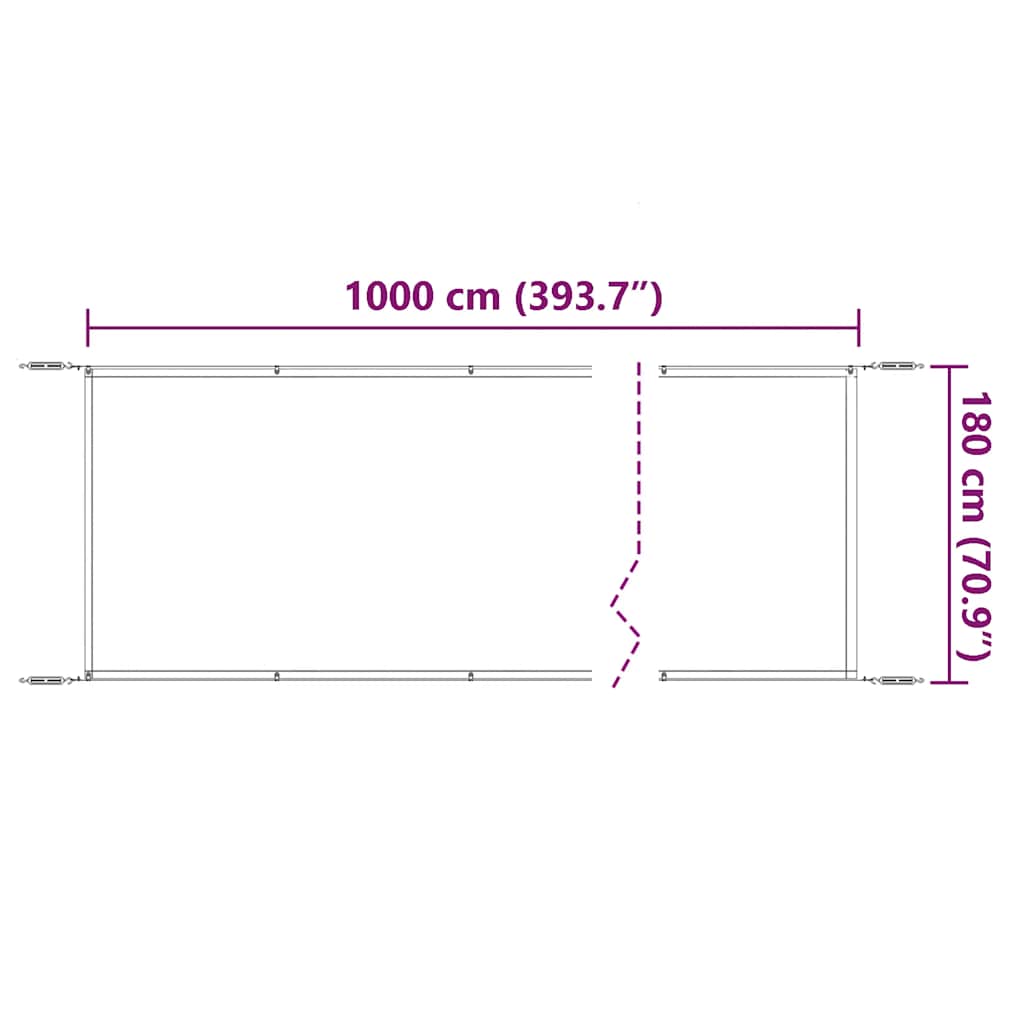 Luifel verticaal 180x1000 cm oxford stof terracottakleurig is nu te koop bij PeponiXL, paradijselijk wonen!