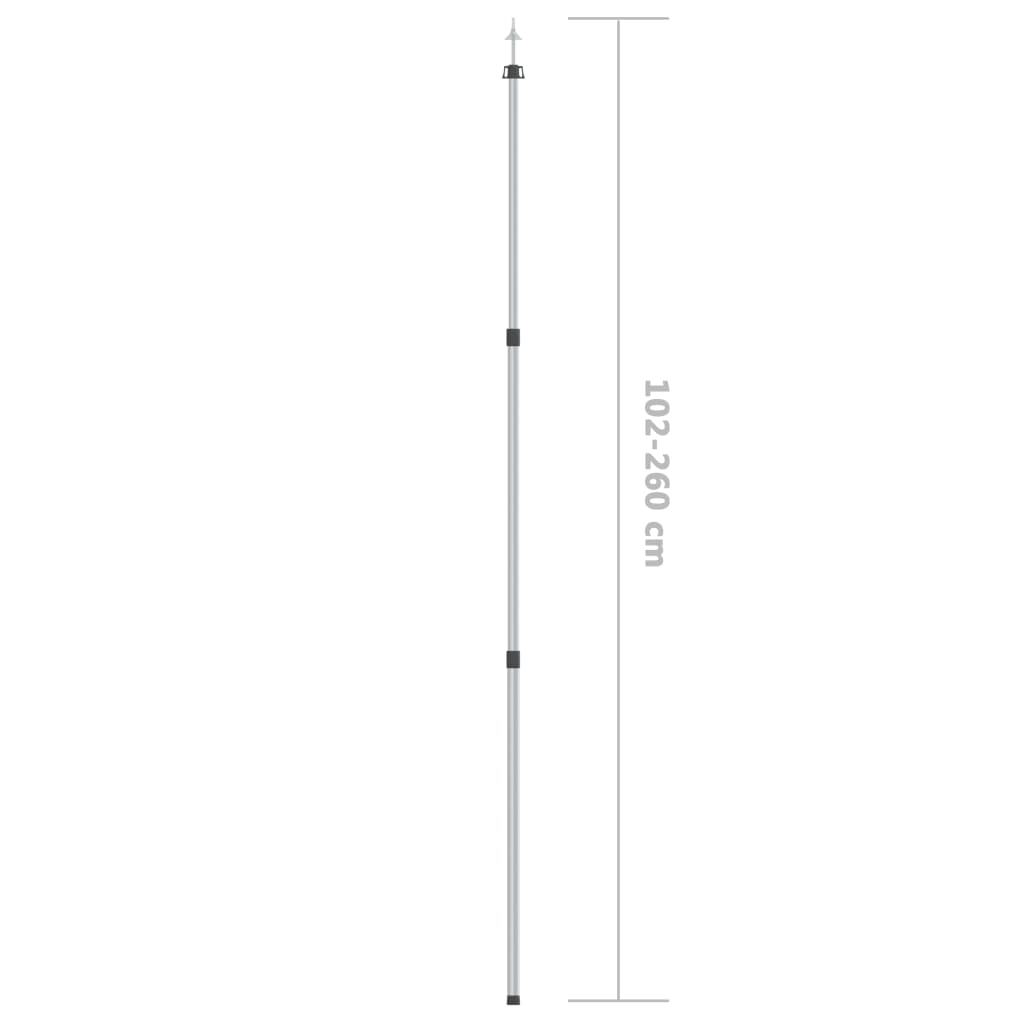 Luifelstokken 2 st telescopisch 102-260 cm aluminium is nu te koop bij PeponiXL, paradijselijk wonen!