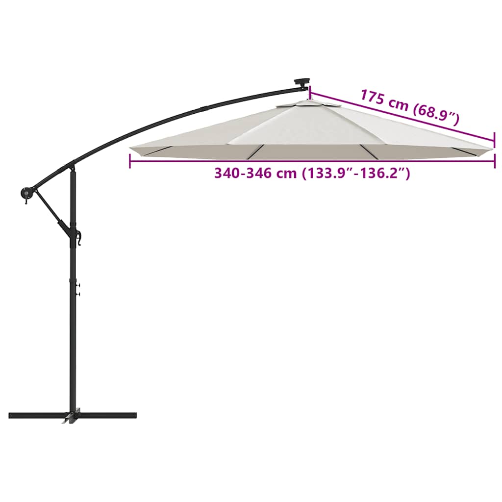 Vervangingsdoek voor zweefparasol 350 cm zandwit is nu te koop bij PeponiXL, paradijselijk wonen!