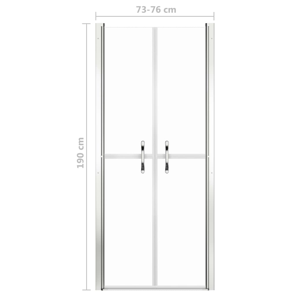 Douchedeur 76x190 cm ESG transparant is nu te koop bij PeponiXL, paradijselijk wonen!
