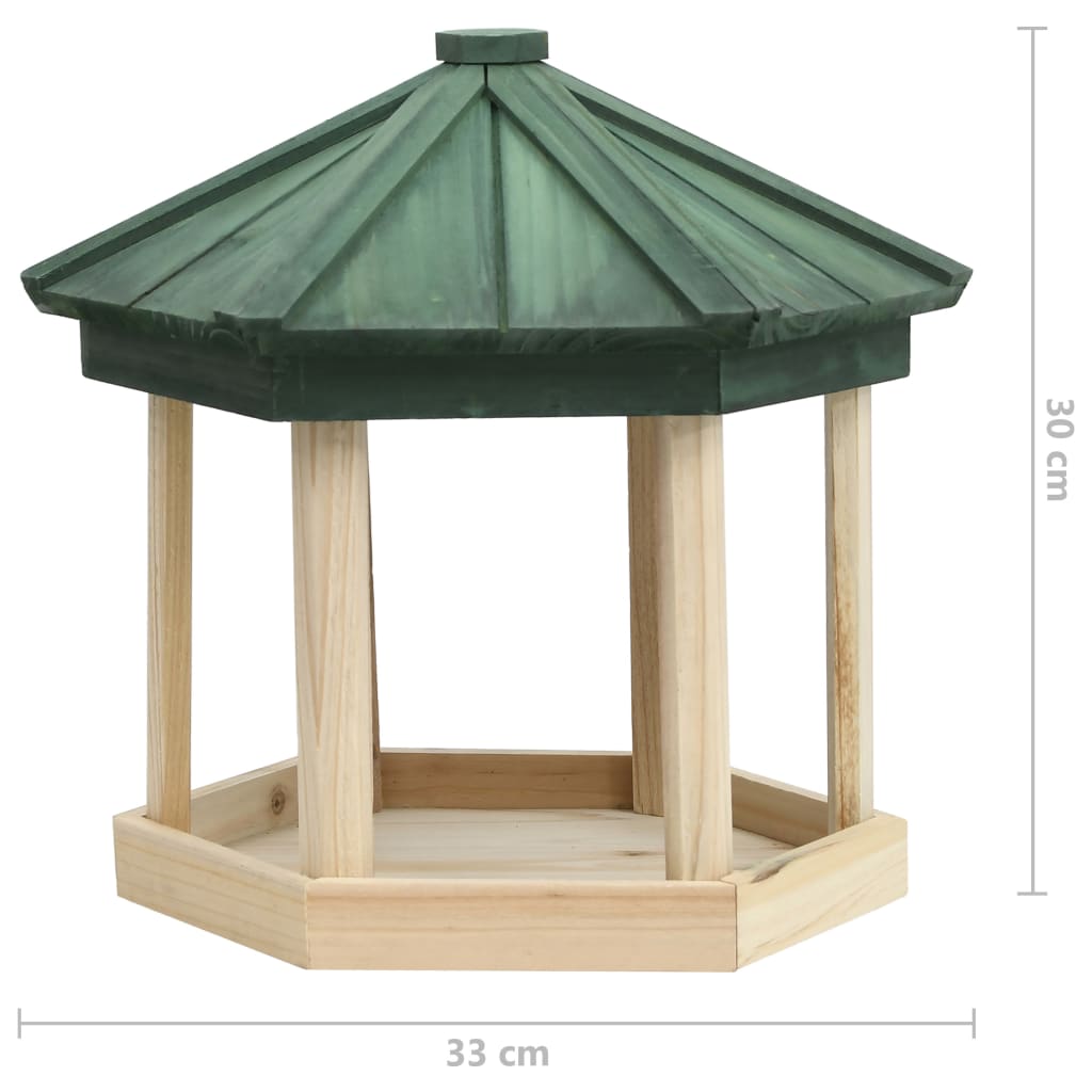Vogelvoeder achthoekig 33x30 cm massief vurenhout is nu te koop bij PeponiXL, paradijselijk wonen!