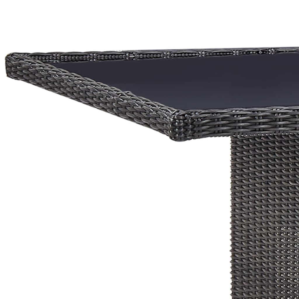 9-delige Tuinset poly rattan zwart is nu te koop bij PeponiXL, paradijselijk wonen!