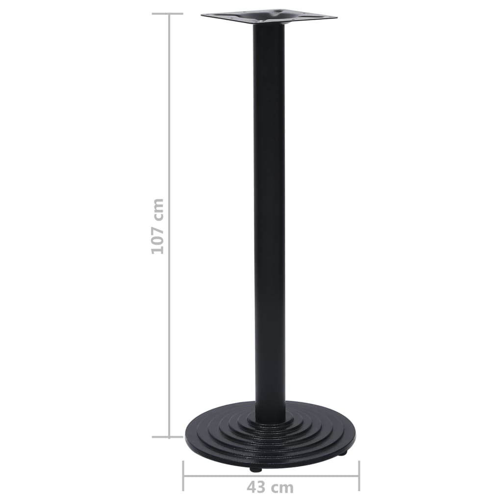 Bistrotafelpoot Ø43x107 cm gietijzer zwart is nu te koop bij PeponiXL, paradijselijk wonen!