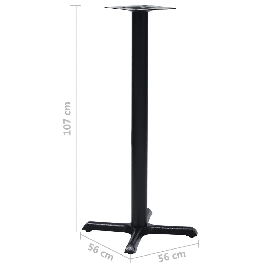 Bistrotafelpoot 56x56x107 cm gietijzer zwart is nu te koop bij PeponiXL, paradijselijk wonen!
