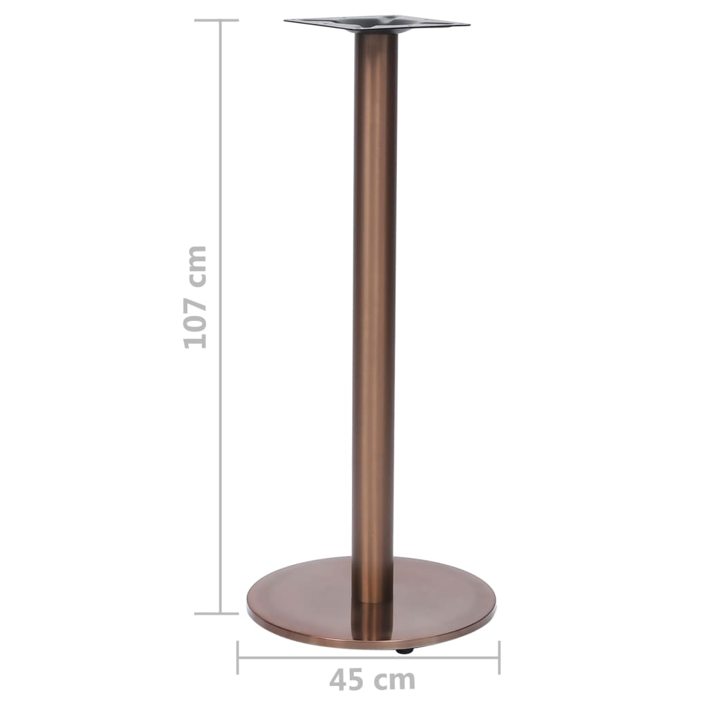 Bistrotafelpoot Ø45x107 cm roestvrij staal goudkleurig is nu te koop bij PeponiXL, paradijselijk wonen!