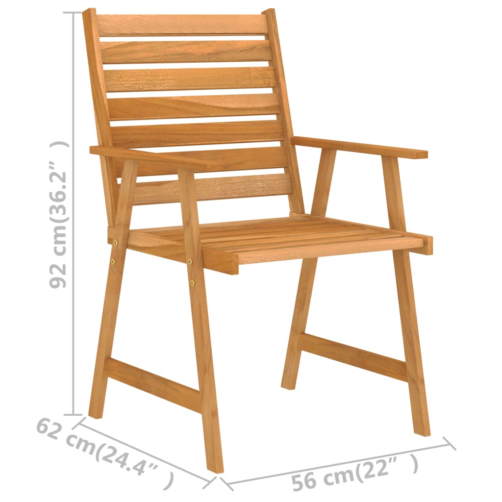 5-delige Tuinset massief acaciahout is nu te koop bij PeponiXL, paradijselijk wonen!