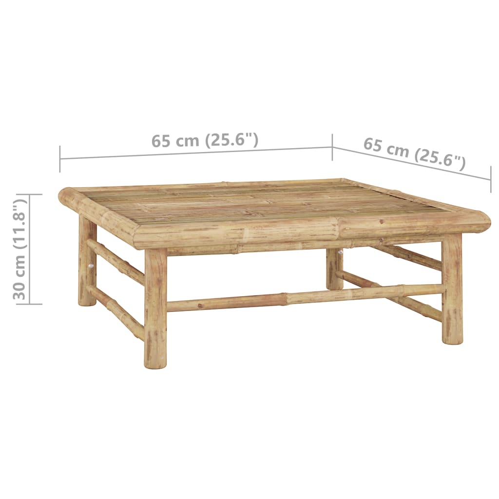 6-delige Loungeset met crèmewitte kussens bamboe is nu te koop bij PeponiXL, paradijselijk wonen!