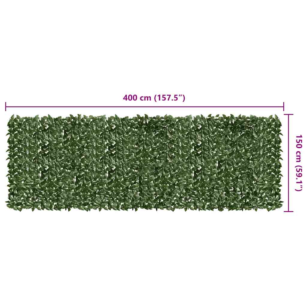 Balkonscherm met donkergroene bladeren 500x150 cm is nu te koop bij PeponiXL, paradijselijk wonen!