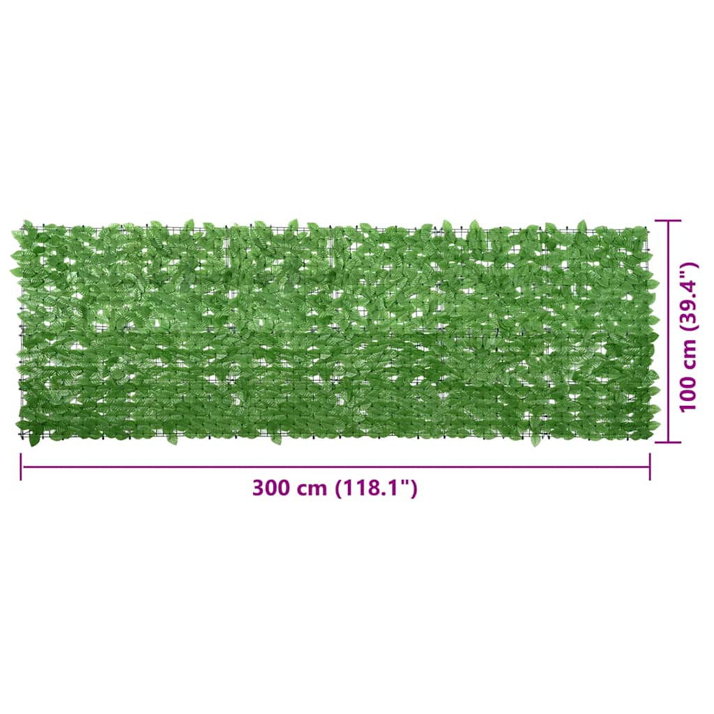 Balkonscherm met groene bladeren 300x100 cm is nu te koop bij PeponiXL, paradijselijk wonen!