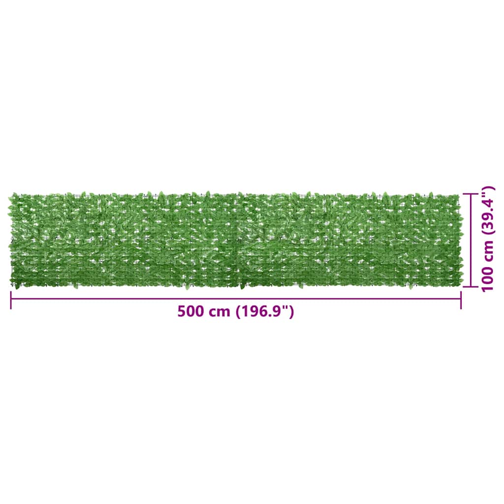Balkonscherm met groene bladeren 500x100 cm is nu te koop bij PeponiXL, paradijselijk wonen!