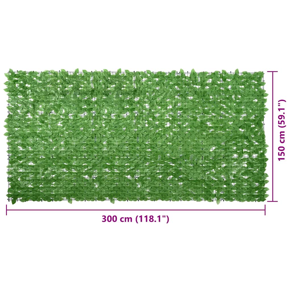 Balkonscherm met groene bladeren 300x150 cm is nu te koop bij PeponiXL, paradijselijk wonen!