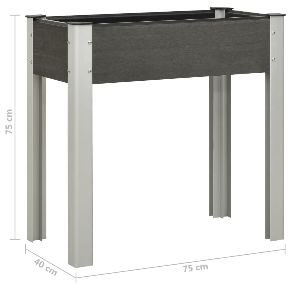 Plantenbak verhoogd 75x40x75 cm HKC grijs is nu te koop bij PeponiXL, paradijselijk wonen!