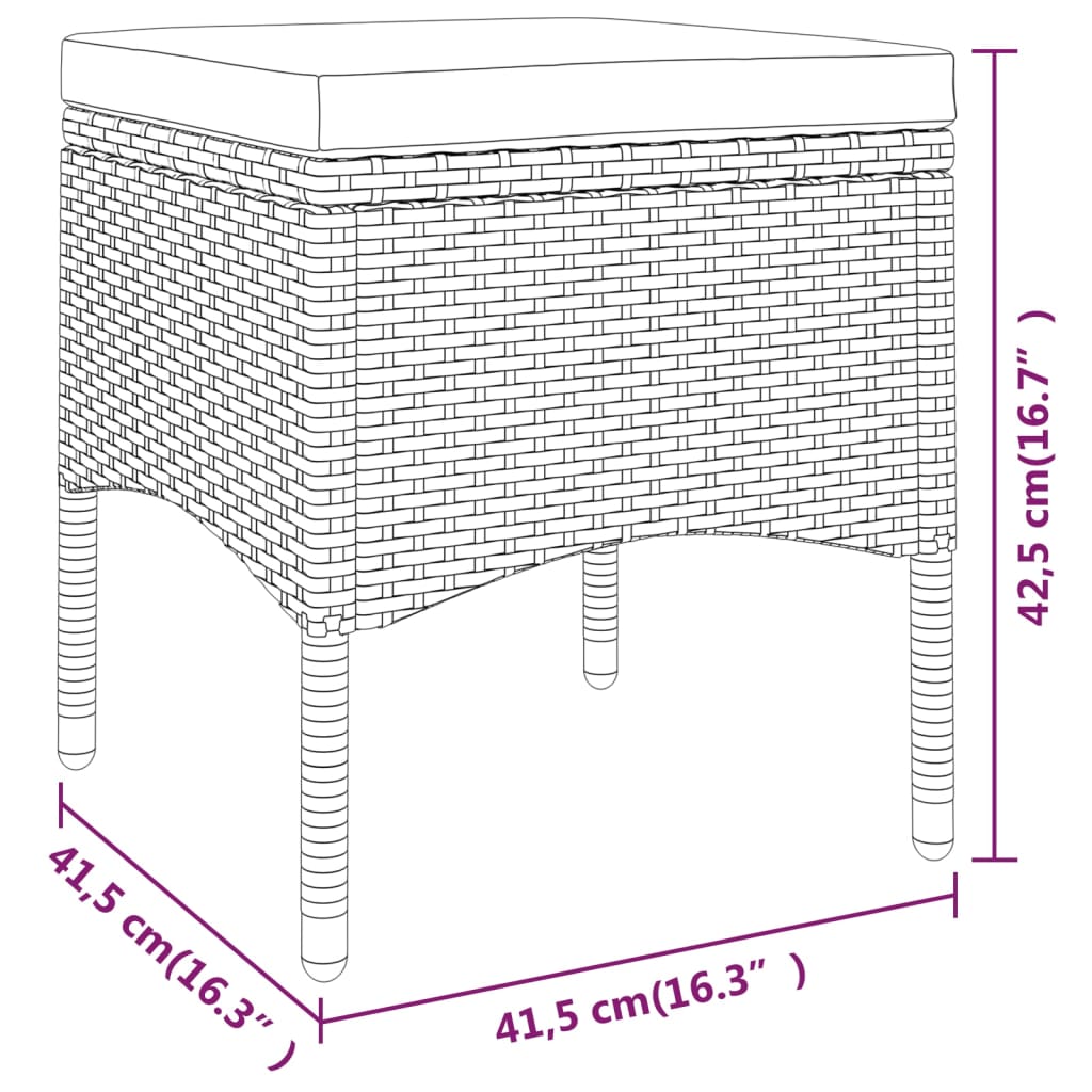 9-delige Tuinset poly rattan bruin is nu te koop bij PeponiXL, paradijselijk wonen!