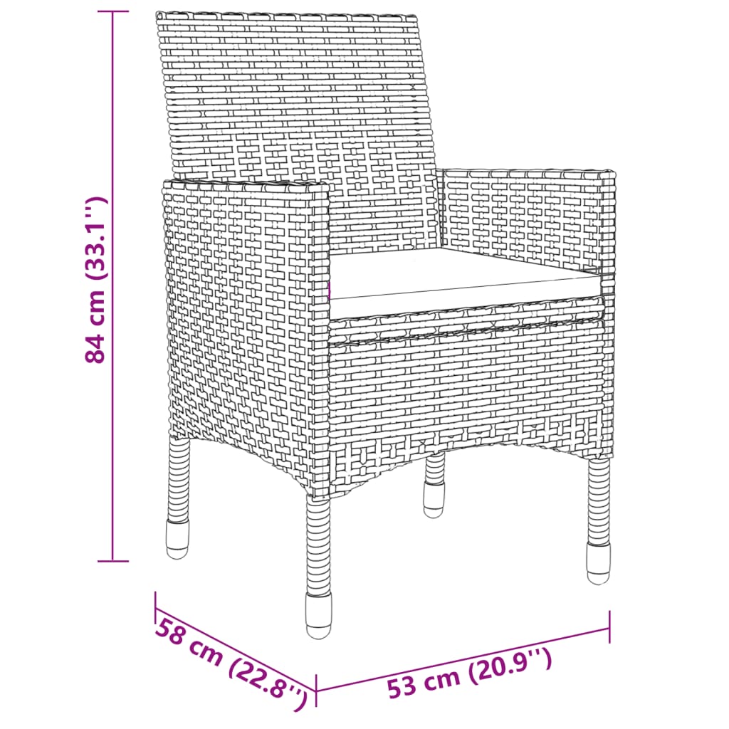 3-delige Tuinset poly rattan beige is nu te koop bij PeponiXL, paradijselijk wonen!