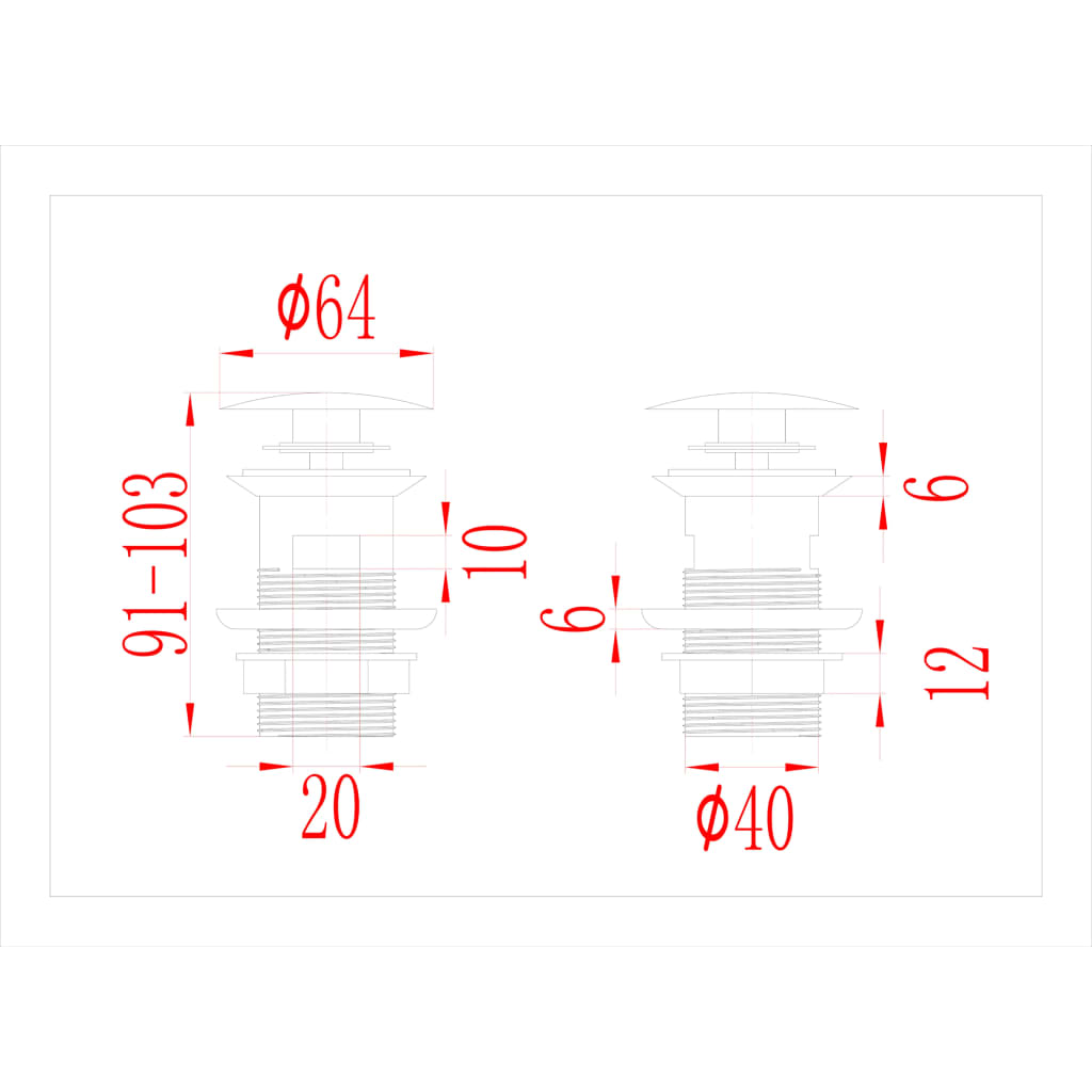 Afvoer pop-up met overloop 6,4x6,4x9,1 cm grijs is nu te koop bij PeponiXL, paradijselijk wonen!