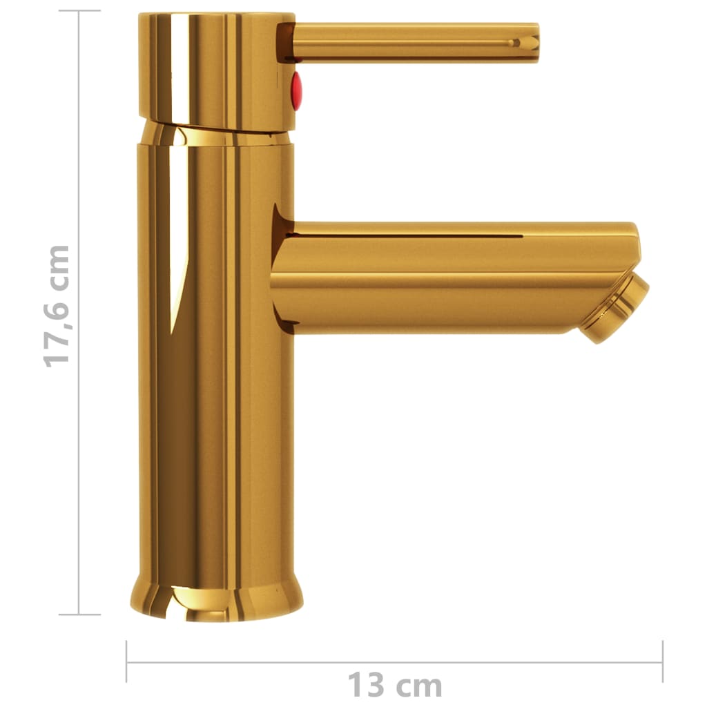 Wastafelkraan 130x176 mm goudkleurig is nu te koop bij PeponiXL, paradijselijk wonen!