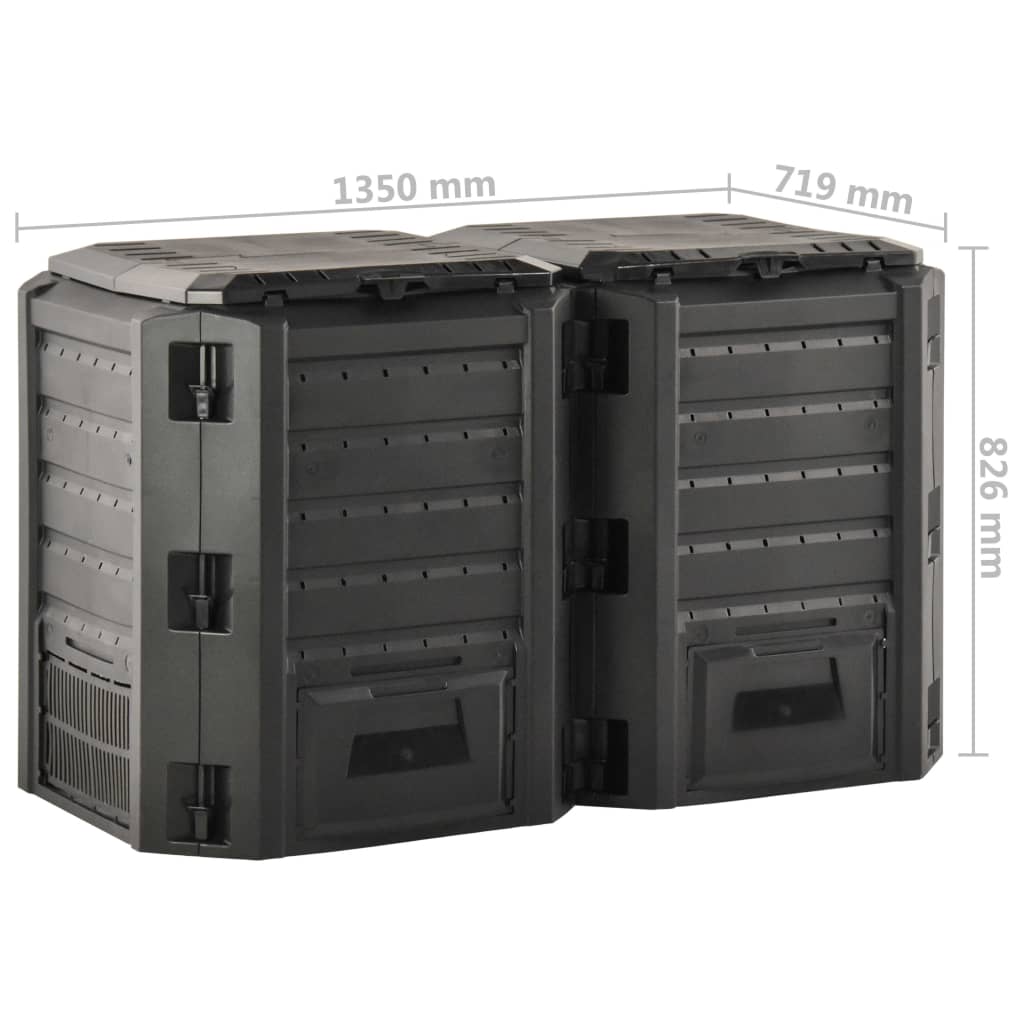 Compostbak 800 L zwart is nu te koop bij PeponiXL, paradijselijk wonen!