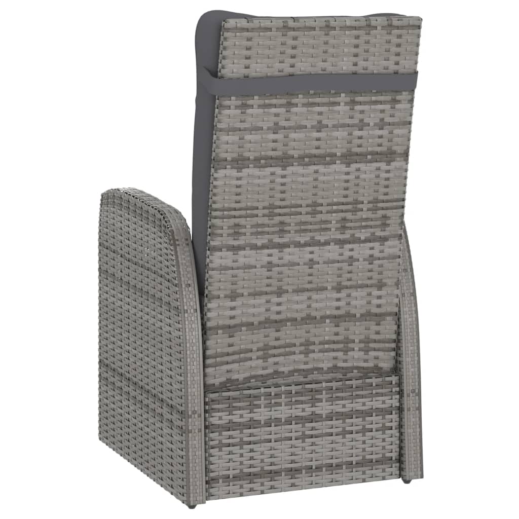 11-delige Tuinset met kussens poly rattan grijs