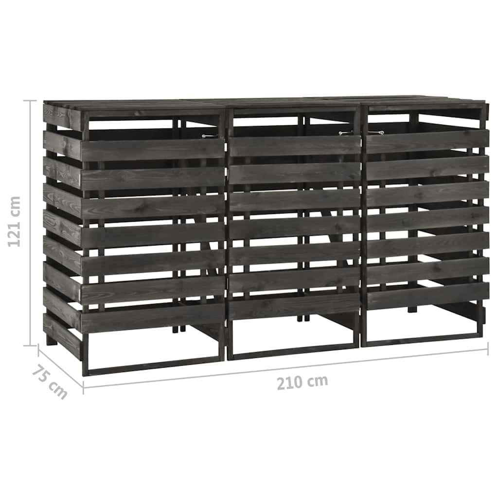 Containerberging driedubbel 210x75x121 cm geverfd grenenhout is nu te koop bij PeponiXL, paradijselijk wonen!