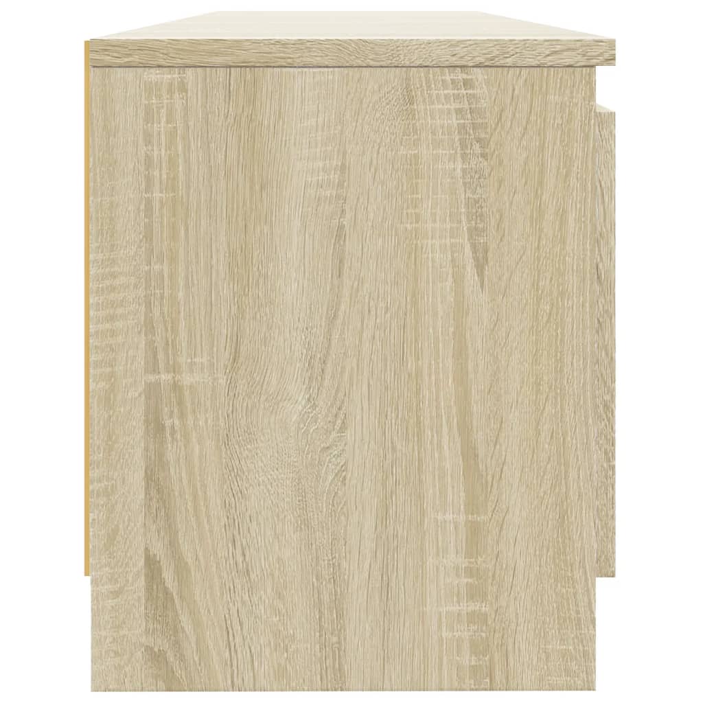 Tv-meubel met LED-verlichting 120x30x36 cm sonoma eikenkleur is nu te koop bij PeponiXL, paradijselijk wonen!