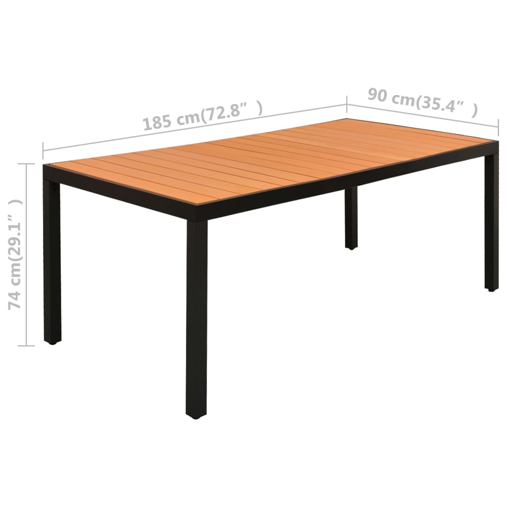 9-delige Tuinset zwart en bruin