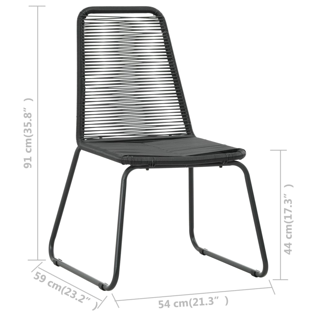 3-delige Tuinset PVC-rattan zwart is nu te koop bij PeponiXL, paradijselijk wonen!