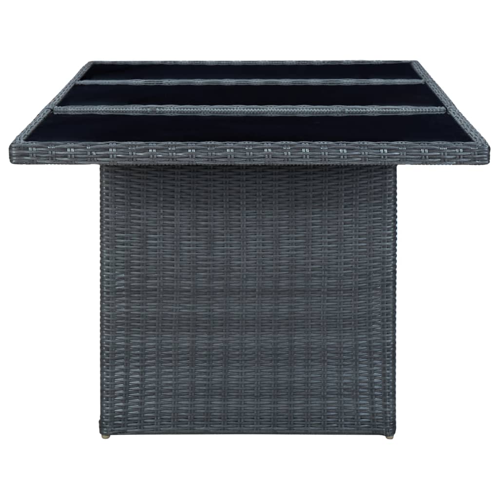 9-delige Tuinset met kussens poly rattan donkergrijs is nu te koop bij PeponiXL, paradijselijk wonen!