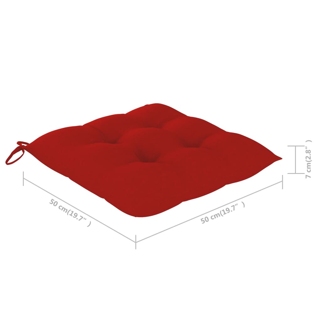 Tuinstoelen 3 st met kussens massief acaciahout is nu te koop bij PeponiXL, paradijselijk wonen!