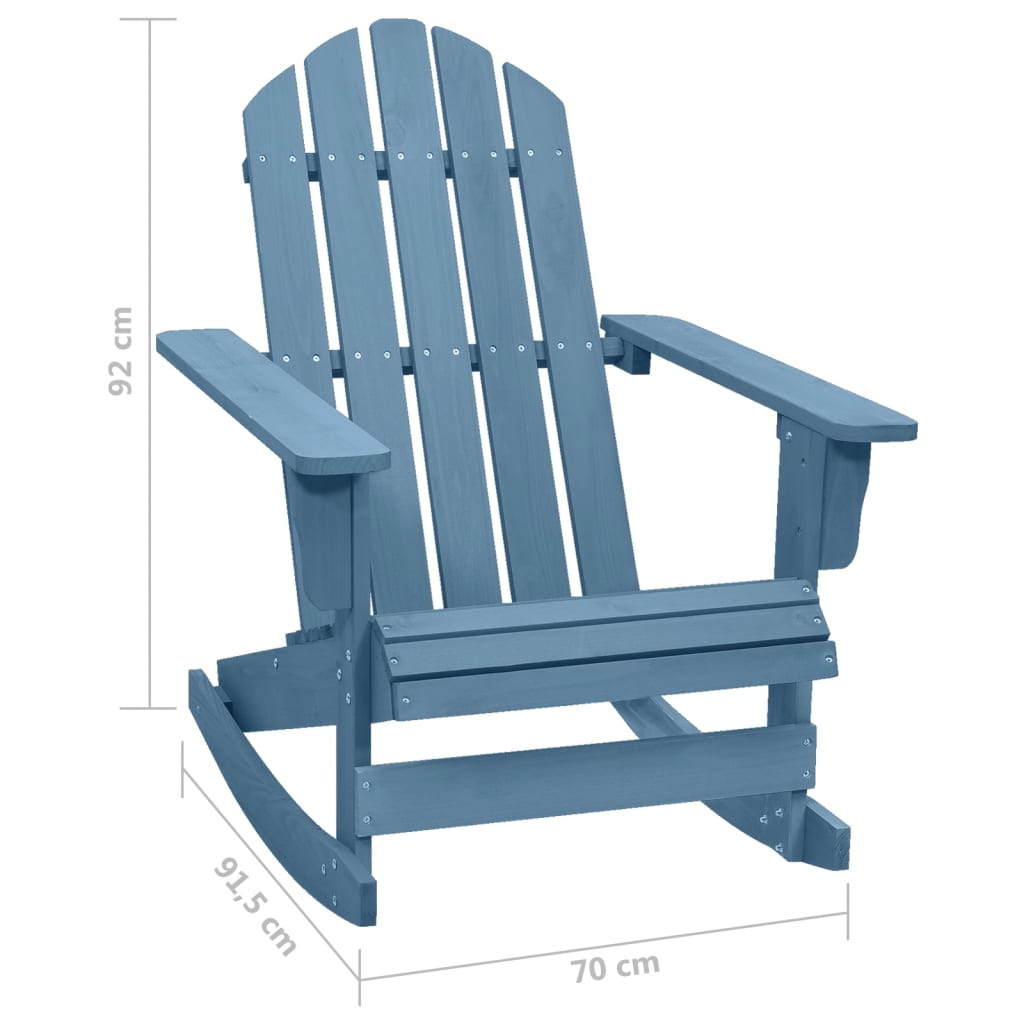 Schommelstoel Adirondack massief vurenhout blauw is nu te koop bij PeponiXL, paradijselijk wonen!
