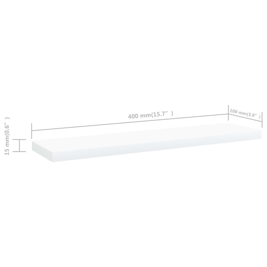 Wandschappen 8 st 40x10x1,5 cm bewerkt hout wit is nu te koop bij PeponiXL, paradijselijk wonen!