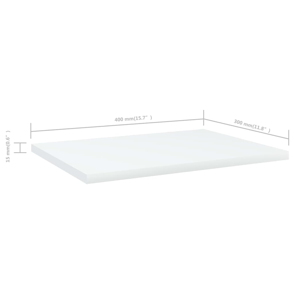 Wandschappen 4 st 40x30x1,5 cm bewerkt hout wit is nu te koop bij PeponiXL, paradijselijk wonen!