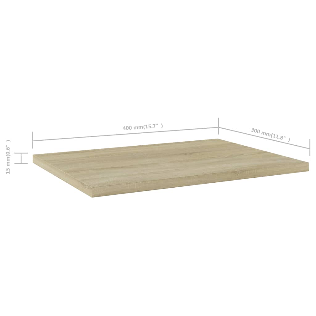 Wandschappen 4 st 40x30x1,5 cm bewerkt hout sonoma eikenkleurig is nu te koop bij PeponiXL, paradijselijk wonen!