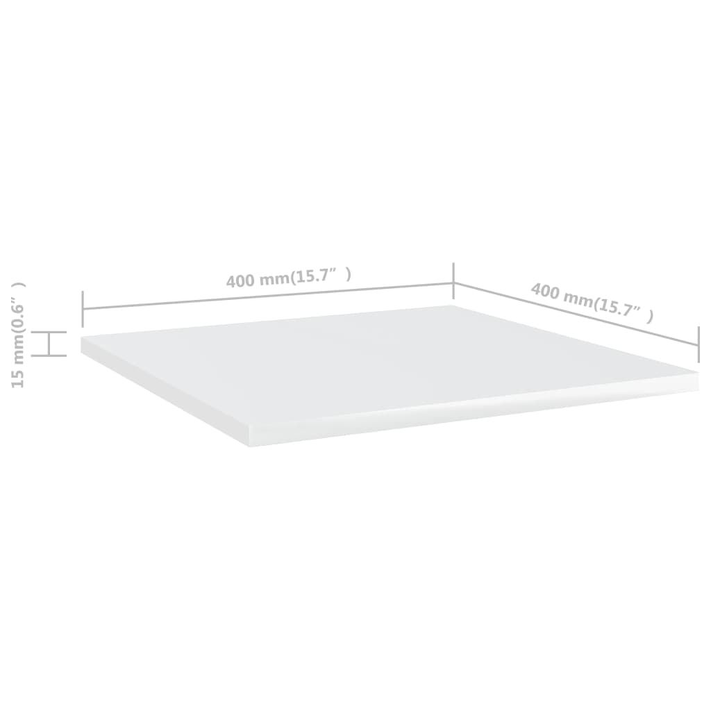 Wandschappen 8 st 40x40x1,5 cm bewerkt hout hoogglans wit is nu te koop bij PeponiXL, paradijselijk wonen!