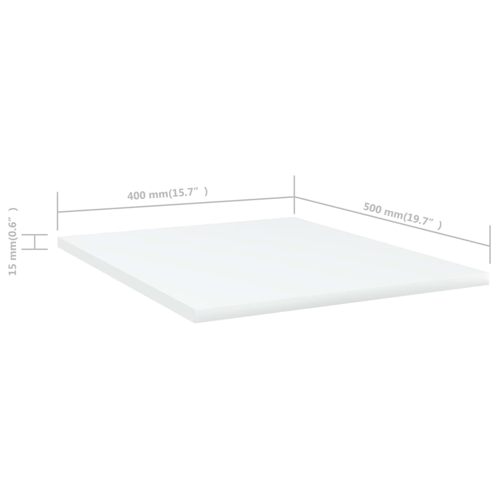 Wandschappen 8 st 40x50x1,5 cm spaanplaat wit is nu te koop bij PeponiXL, paradijselijk wonen!