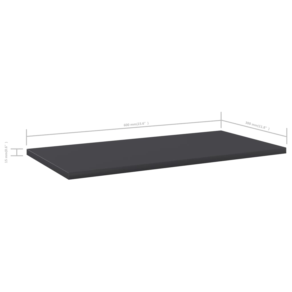 Wandschappen 4 st 60x30x1,5 cm spaanplaat grijs is nu te koop bij PeponiXL, paradijselijk wonen!