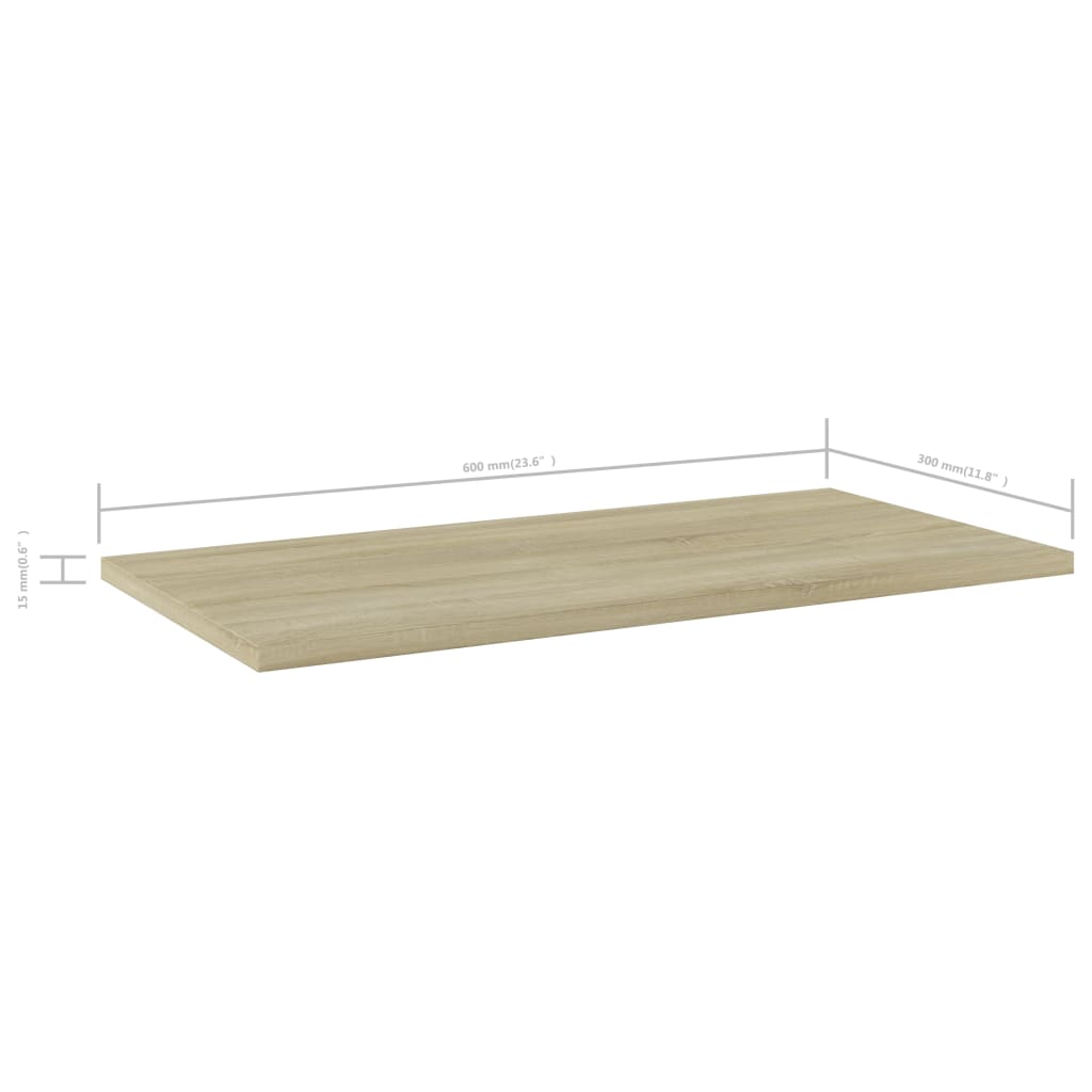 Wandschappen 8 st 60x30x1,5 cm spaanplaat sonoma eikenkleurig is nu te koop bij PeponiXL, paradijselijk wonen!