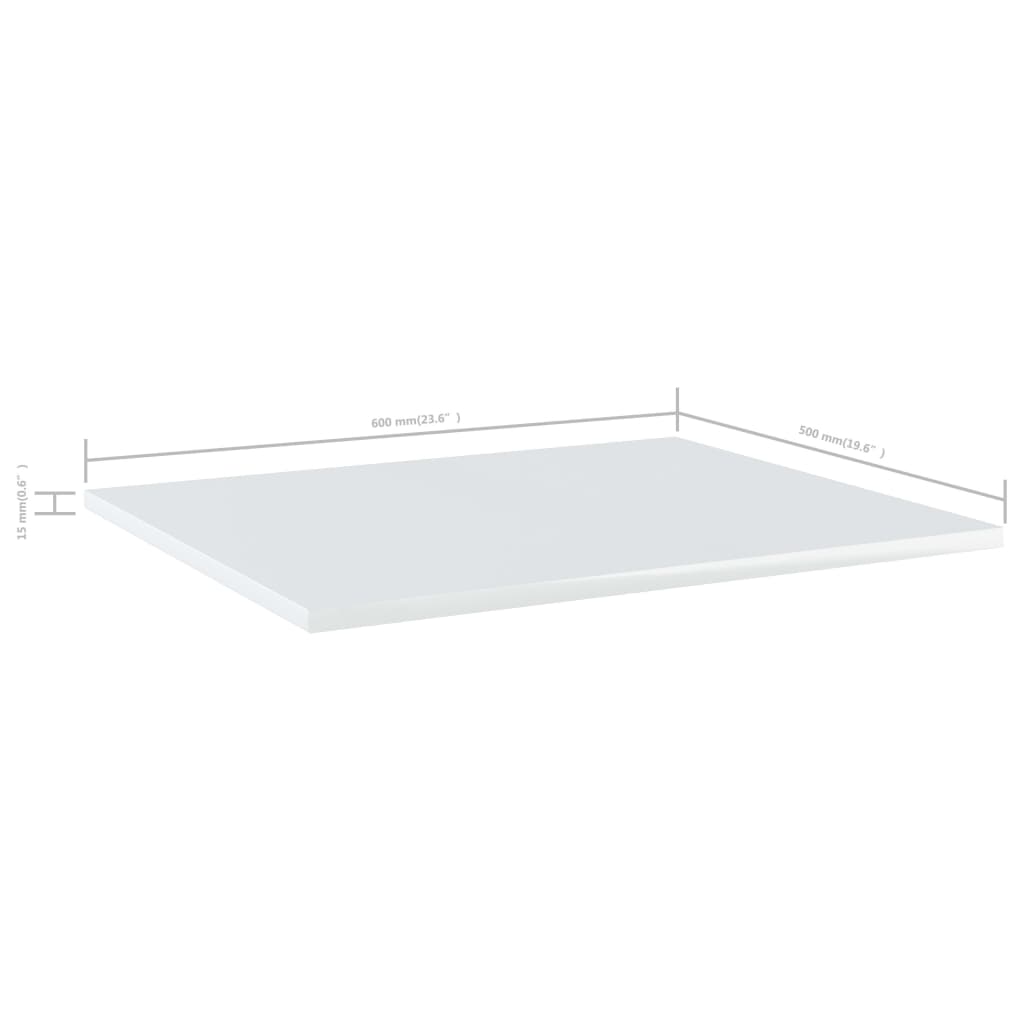 Wandschappen 8 st 60x50x1,5 cm spaanplaat hoogglans wit is nu te koop bij PeponiXL, paradijselijk wonen!