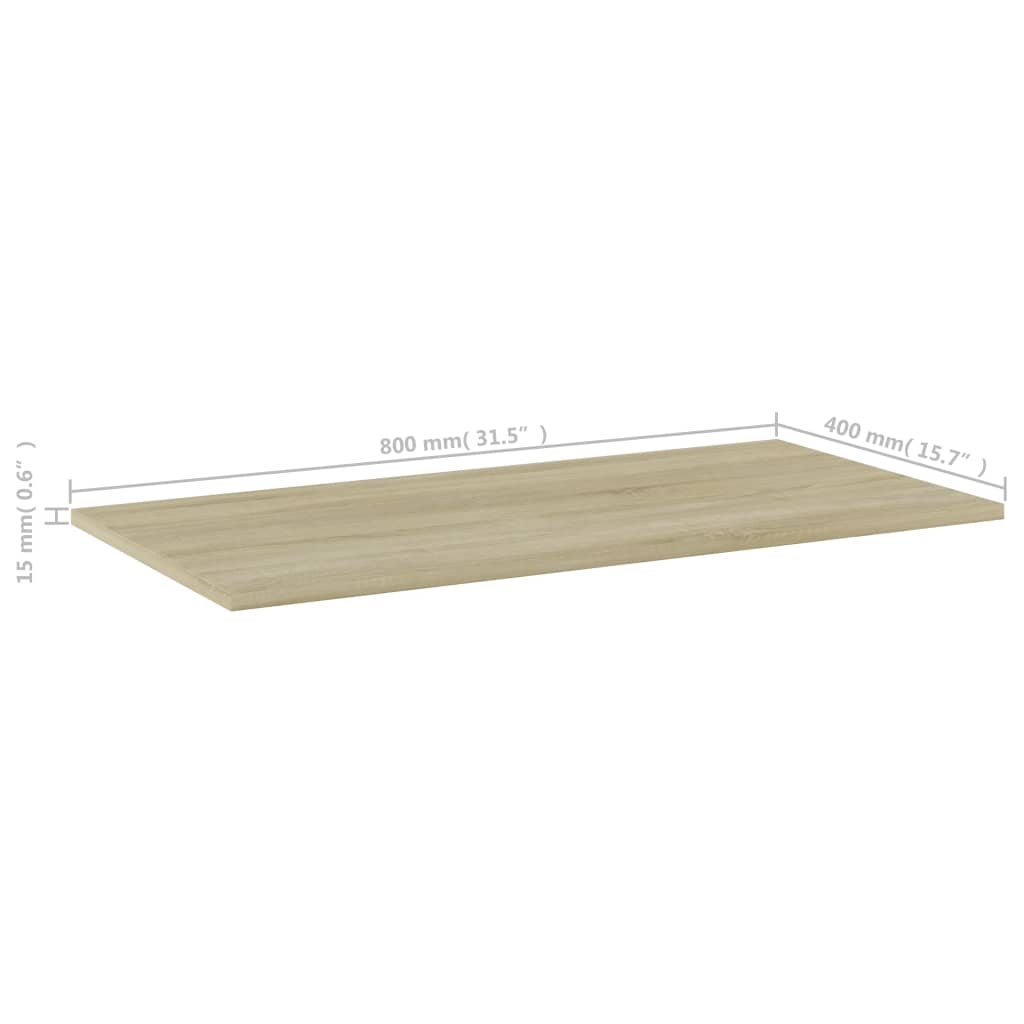 Wandschappen 8 st 80x40x1,5 cm spaanplaat sonoma eikenkleurig is nu te koop bij PeponiXL, paradijselijk wonen!