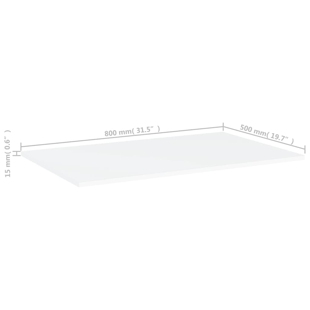 Wandschappen 4 st 80x50x1,5 cm bewerkt hout wit is nu te koop bij PeponiXL, paradijselijk wonen!