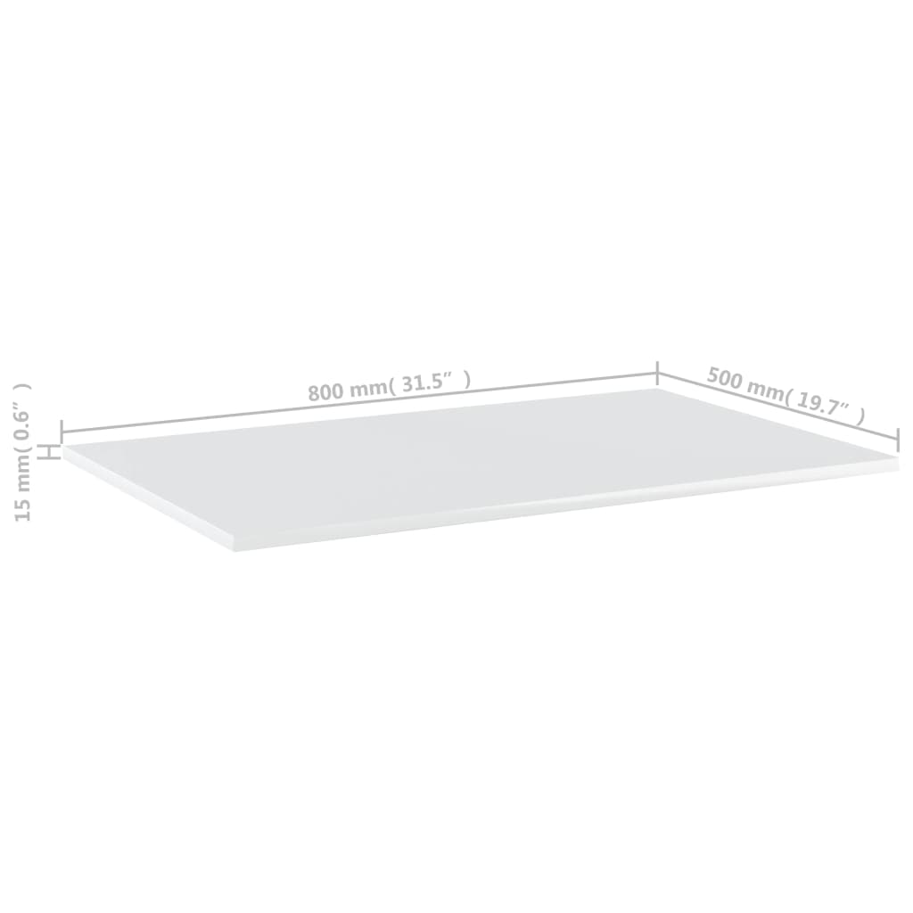 Wandschappen 4 st 80x50x1,5 cm bewerkt hout hoogglans wit is nu te koop bij PeponiXL, paradijselijk wonen!