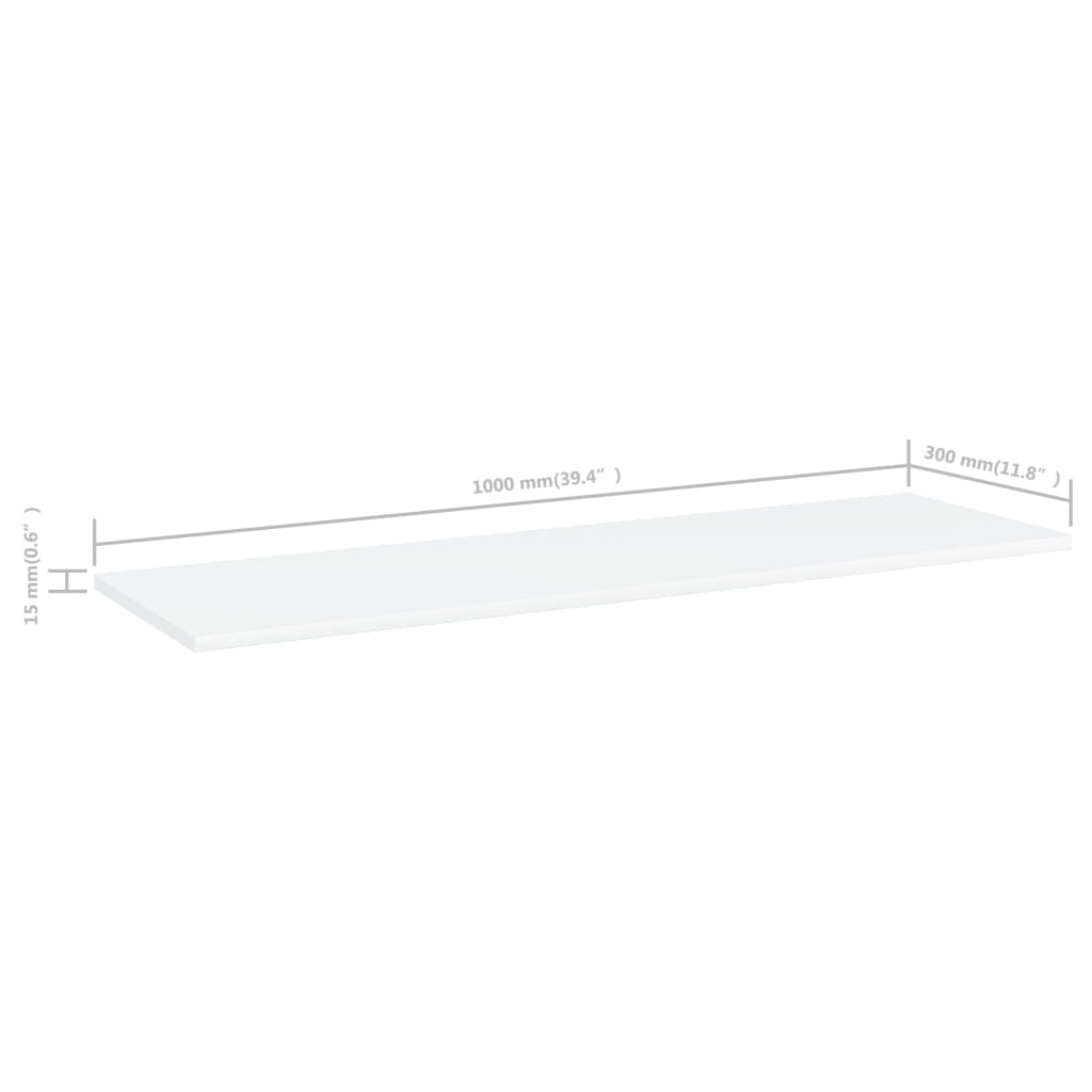Wandschappen 4 st 100x30x1,5 cm spaanplaat wit is nu te koop bij PeponiXL, paradijselijk wonen!